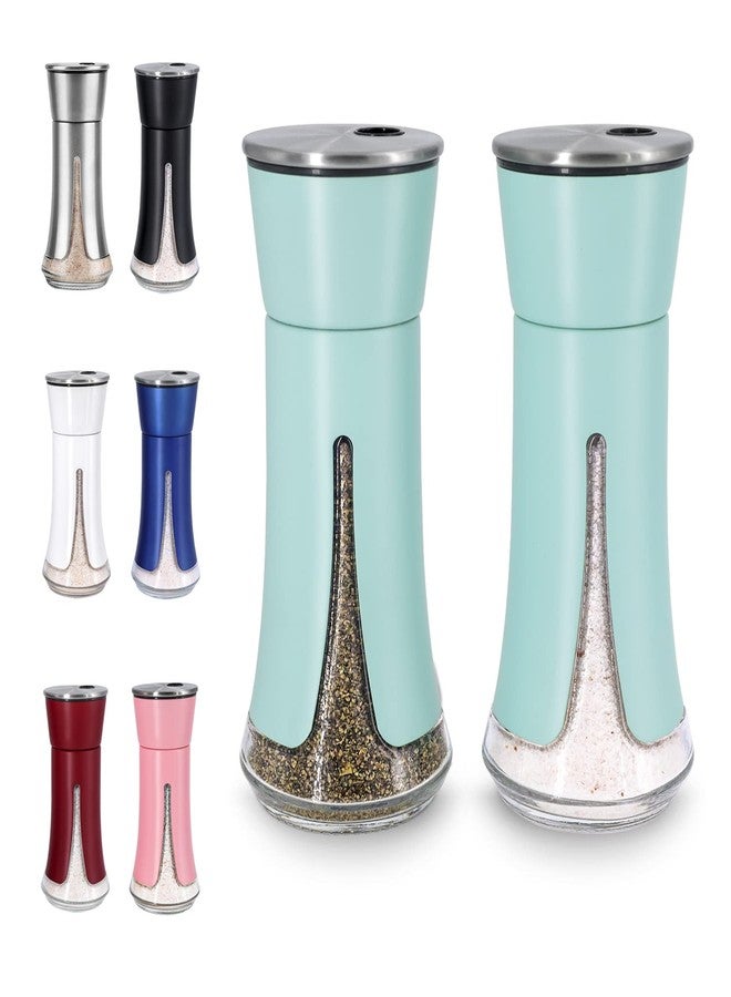 Aelga Teal Salt and Pepper Shakers Set , Teal Kitchen Accessories and Decor, Teal Decor for Kitchen,Restaurants,Camp,BBQ - Image 1