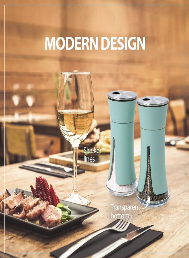 Aelga Teal Salt and Pepper Shakers Set , Teal Kitchen Accessories and Decor, Teal Decor for Kitchen,Restaurants,Camp,BBQ - Image 5