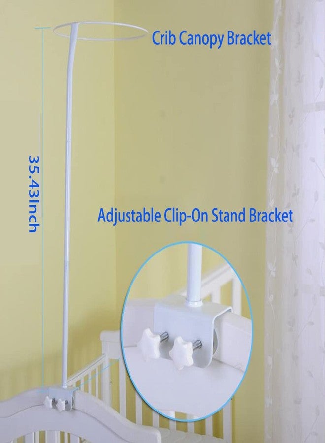 Vilemoon Crib Canopy Holder Mosquito Net Stand Holder Set Metal Adjustable Clip-On Stand Bracket for Rack Mosquito Net Accessories - Image 2