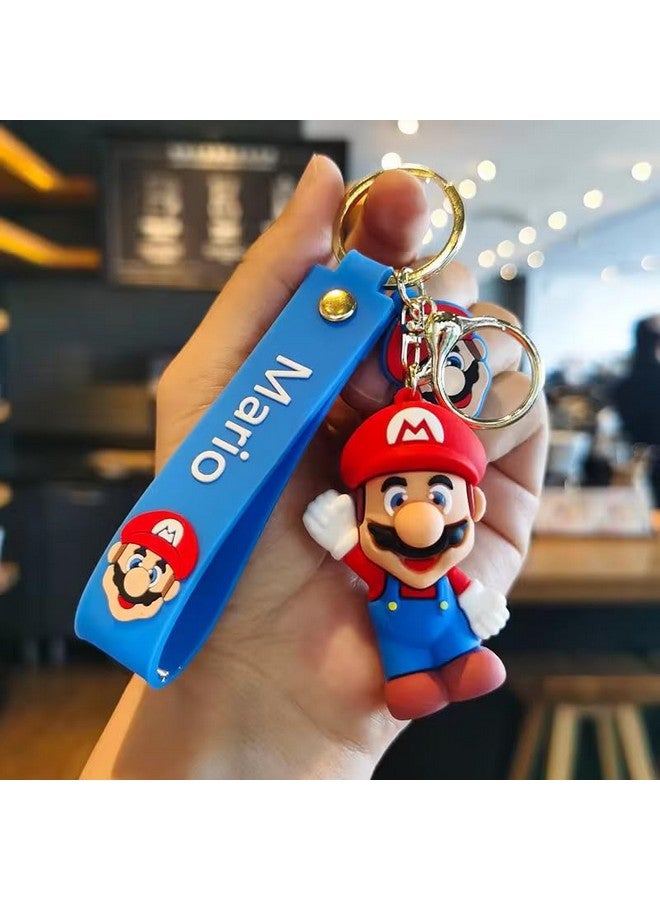 WARMINGO DE Mario Keychain For Game Lovers | 90s Kids Gift | Keychain For Bags Car Bike or Gifting | Kids Return Gifts | Cute Keychain For Girls