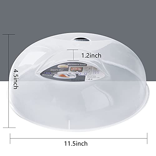 Layron Microwave Splatter Cover for Food Large Microwave Plate Cover Guard Lid with Steam Vents, 1.5 Inch BPA Free & Dishwasher Safe-Grey - Image 4