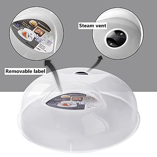 Layron Microwave Splatter Cover for Food Large Microwave Plate Cover Guard Lid with Steam Vents, 1.5 Inch BPA Free & Dishwasher Safe-Grey - Image 3