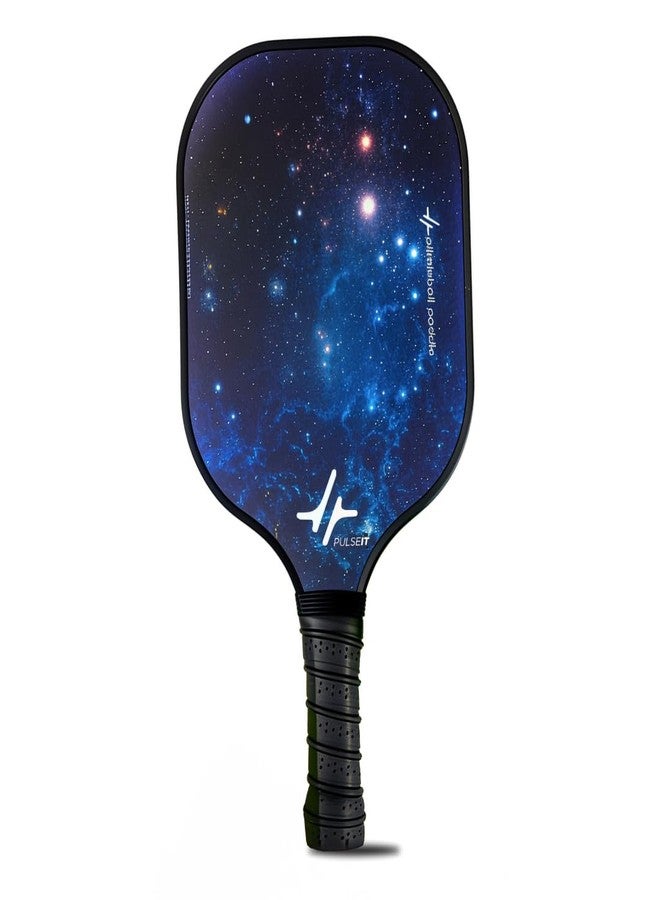 PulseITPaddle Pickleball Fiberglass 15mm Thick Paddle. Lightweight, Honeycomb Core, Comfort Non-Slip Grip, Enhanced Power & Control. Pickleball Racket for Indoor/Outdoor. All Skills (Galaxy Black) - Image 1