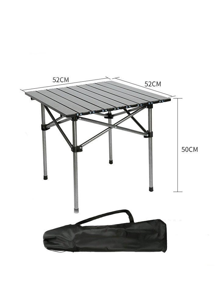 3PCS Folding Table and Chairs Set, Portable Picnic Long Table with 2 Seats ,Camping Table with Easy Carrying Bag, Lightweight Folding Egg Roll Table and Chair Set for Outdoor Camping Picnic BBQ, Party and Dining