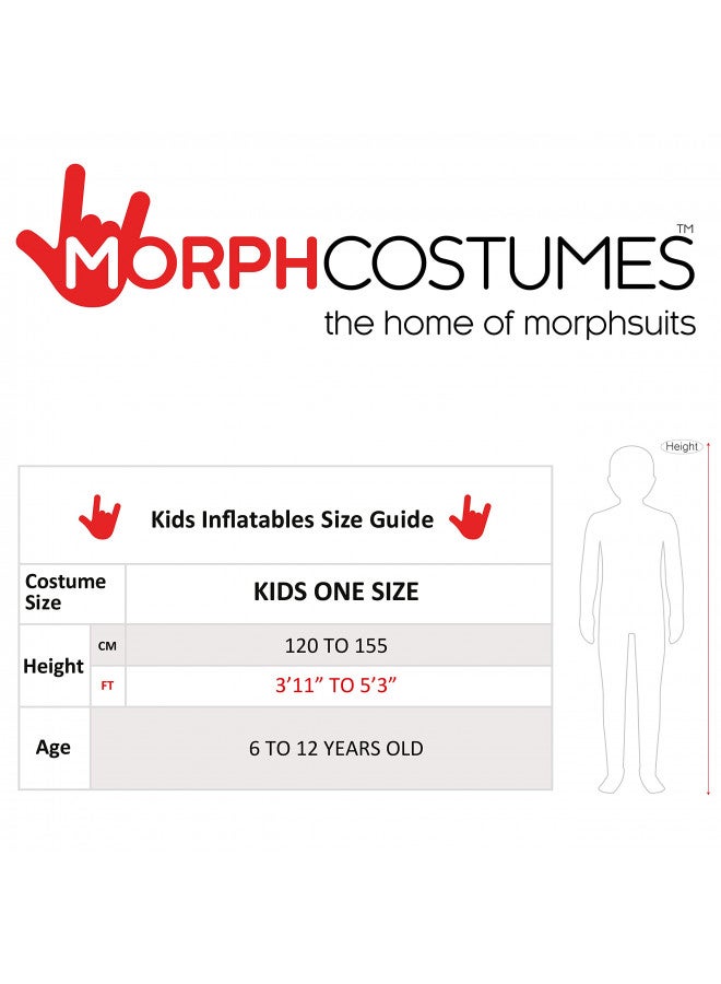 Morph Costumes - Sumo Wrestler Kids Inflatable Costume - Great Illusion Fancy Dress Outfit One size fits most Children upto 5ft - Image 4