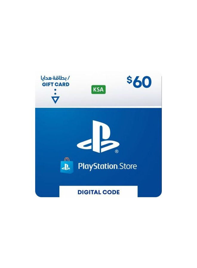 Playstation KSA 60 USD Gift Card