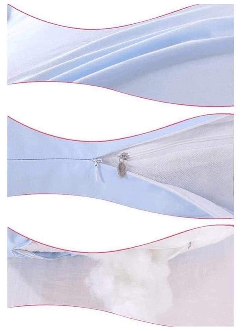 U-Shaped Pregnancy Pillow for Sleeping - Full Body Support, Maternity Pillow for Pregnant Women, Nursing, Back Pain Relief, Fibromyalgia Aid 60X110cm  - Image 5