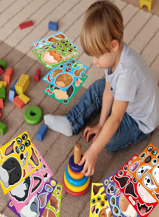 DUJAA 48 Sheets Dog Stickers,Make a Face Stickers for Kids, Make Your Own Dog Sticker, Animal Sticker for Kids 3-5, Brithday Gift Party Favors, Teacher Reward Classroom Games Craft - Image 5