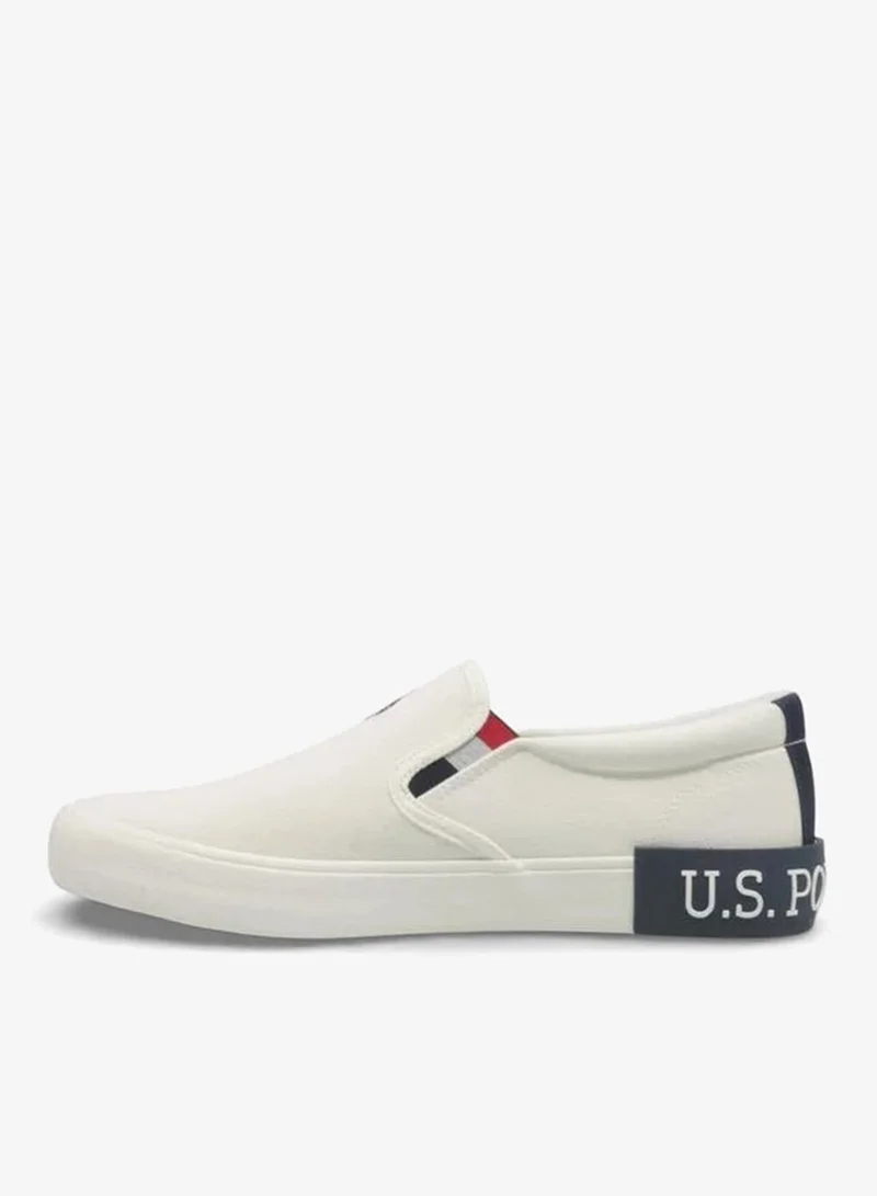 U.S. Polo Assn. white U.S. Polo Assn. Men’s White TOMAN GLB 6FX Slip-On Sneakers – Stylish Casual Canvas Shoes for Everyday Comfort for Men | Best Price UAE