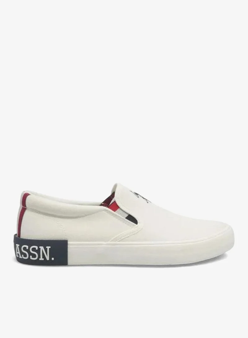 U.S. Polo Assn. white U.S. Polo Assn. Men’s White TOMAN GLB 6FX Slip-On Sneakers – Stylish Casual Canvas Shoes for Everyday Comfort for Men | Best Price UAE