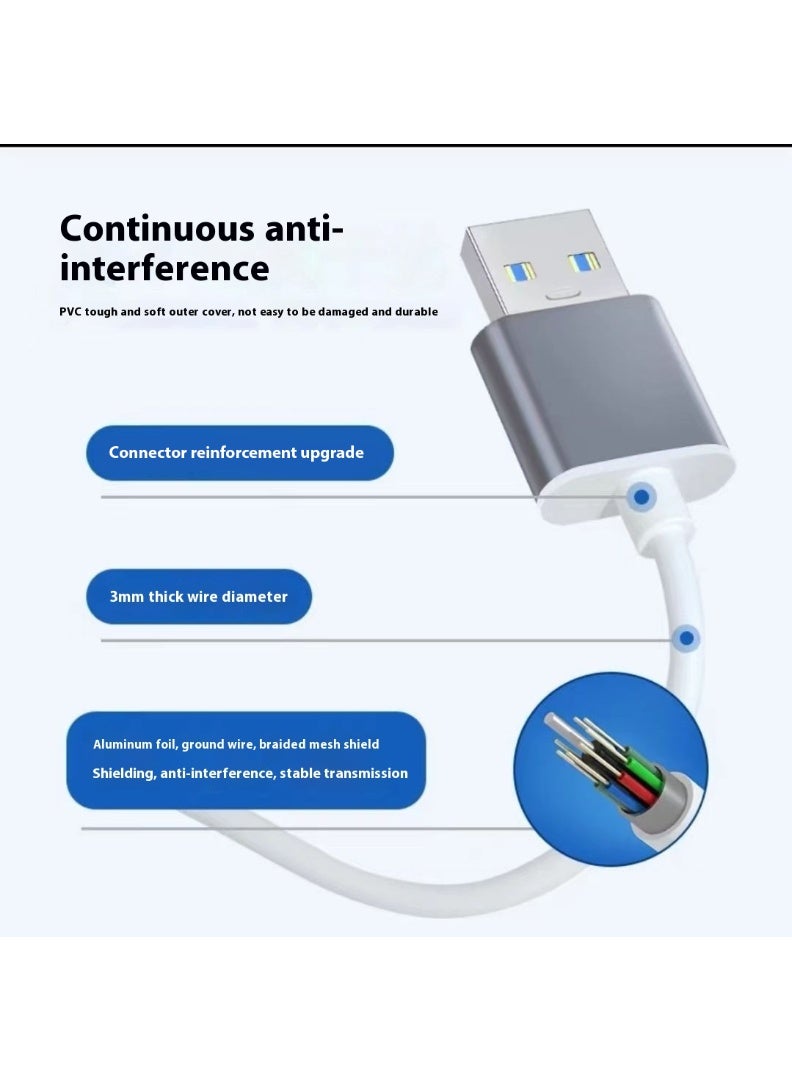 2-in-1 USB 3.0 Hub Dock | Laptop Expansion Splitter | Type-C & Type-A Dual Ports | 4-Port USB Hub - Image 5