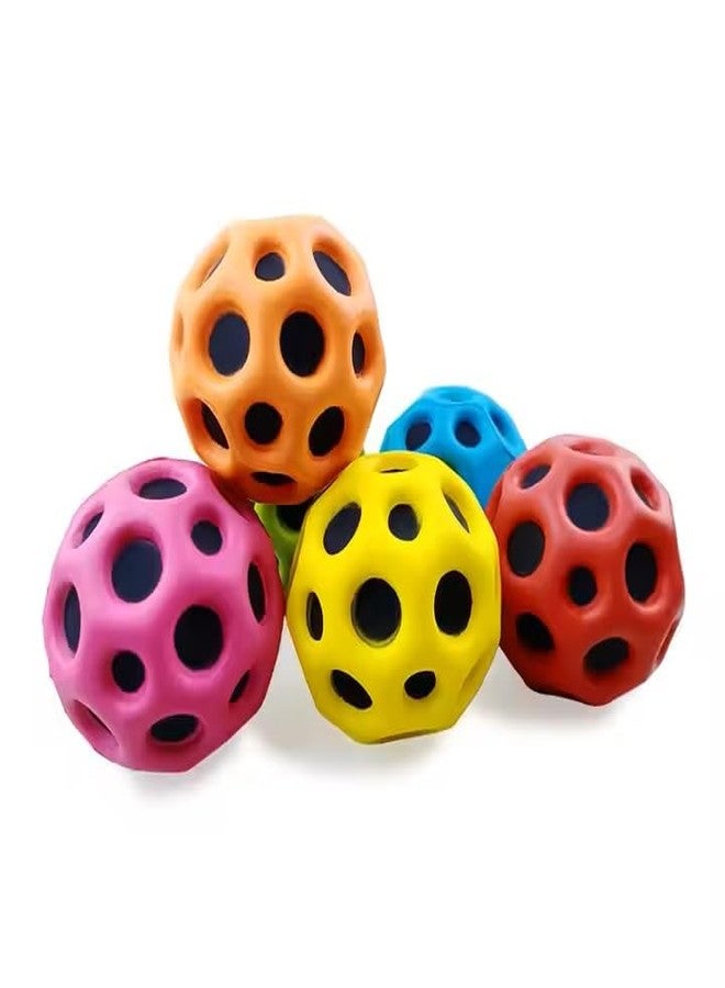 KITIKITTZ KITIKITS 7CM PU Foam Kids Pet Playing Toy High Bouncing Ball Coral Multi-Hole Anti Stress Ball (Multicolor) 2 Pcs Set - Image 1