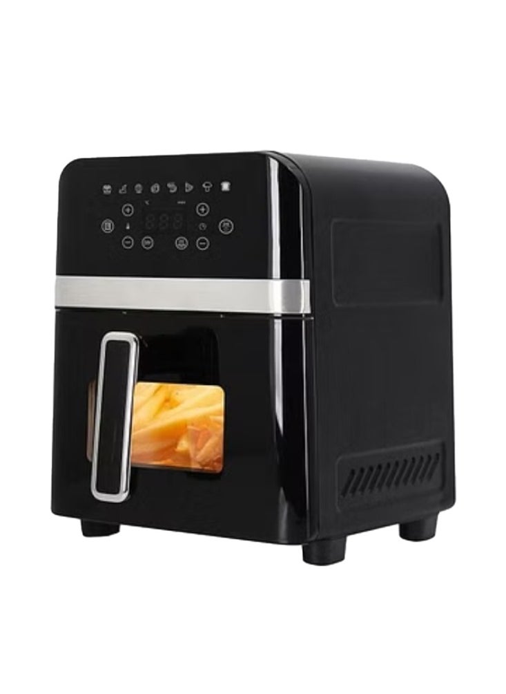 ATC ATC Electric Air Fryer Automatic 6 L 1700W with Multi-Purpose Metal Rack, Touch Screen, Adjustable Temperature, Rapid Air Circulation, Energy Saving, Healthy Oil-Free Frying, Black with Inner Light  - Image 1
