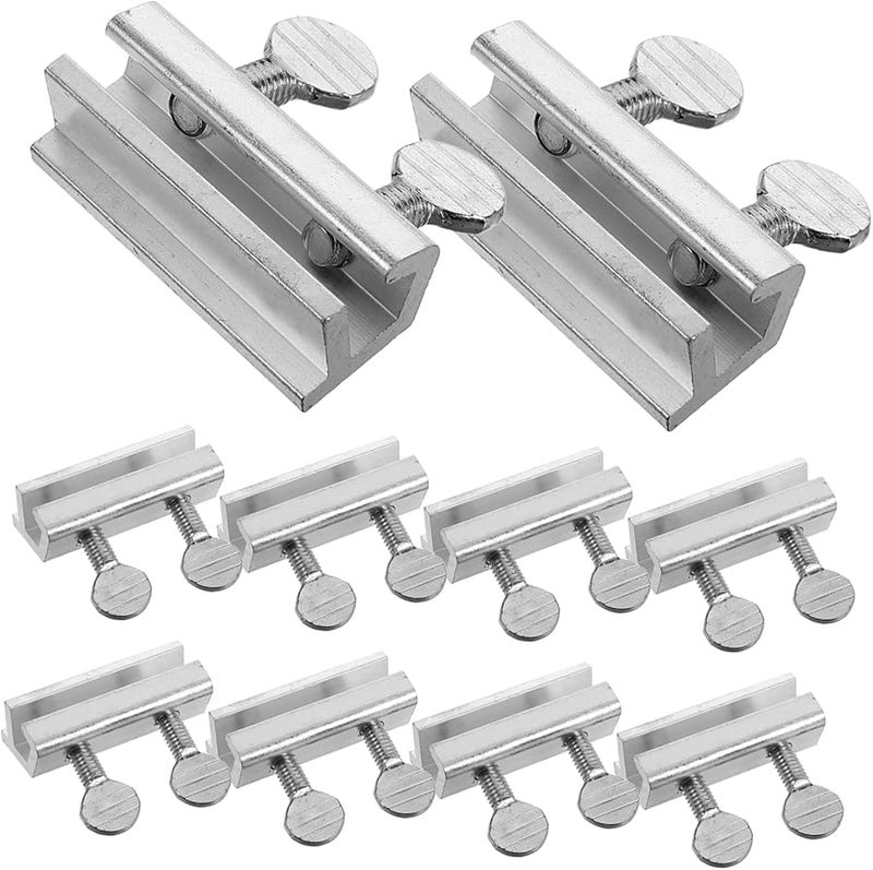 12Pcs White Adjustable Sliding Window Locks for Enhanced Air Circulation and Home Security - Image 1