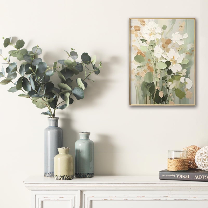 ooit Flower Vase Set of 3, Ceramic Neutral Vases Home Decor, Pottery Rustic Farmhouse Decorative Vases Modern Decor for Table Mantel Entryway Bookshelf Living Room Kitchen Bedroom - Multicolor - Image 5