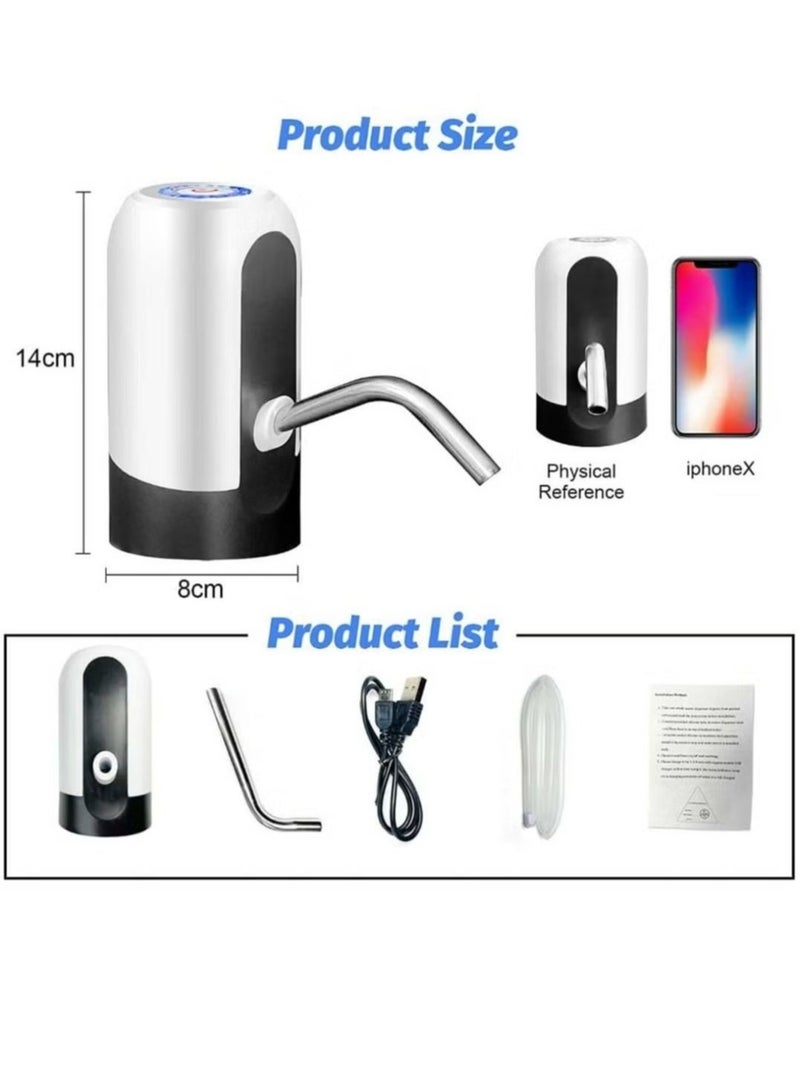 Water Bottle Pump USB Charging Portable Electric Water Pump for 2-5 Gallon Jug