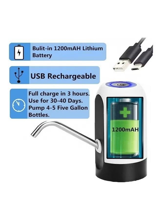 Water Bottle Pump USB Charging Portable Electric Water Pump for 2-5 Gallon Jug
