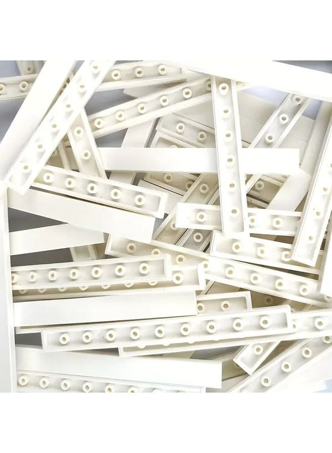 White Building Blocks Set 9PCS ABS Low Wall Bricks Farm Garden Characters - Image 4