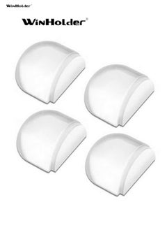 WinHolder Winholder,Doorstop, Wall Protection Self-Adhesive Door Stopper for Door Buffer Floor Stop Shock Absorbent Wall Bumper for The Home and Office Wall Protector - Clear 4pcs,plastic Material, Strong Self-  - Image 1