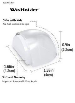 WinHolder Winholder,Doorstop, Wall Protection Self-Adhesive Door Stopper for Door Buffer Floor Stop Shock Absorbent Wall Bumper for The Home and Office Wall Protector - Clear 4pcs,plastic Material, Strong Self-  - Image 5