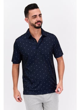 Greg Norman Men Sportswear Fit Short Sleeves Outdoor Polo, Navy  - Image 1