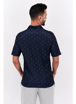 Greg Norman Men Sportswear Fit Short Sleeves Outdoor Polo, Navy  - Image 2