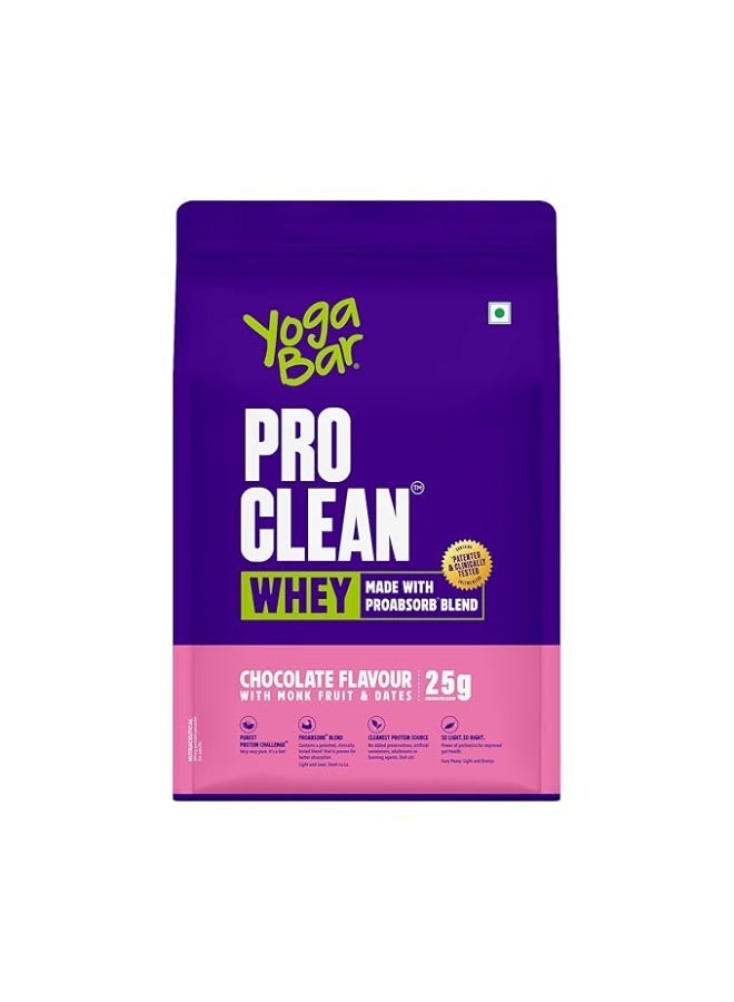 Yogabar Pro Clean Whey Protein Powder Pack of 2 (1 Chocolate Flavour with Monk Fruit & Dates 680g x 1 Concentrate Plain 1 kg) - Image 2
