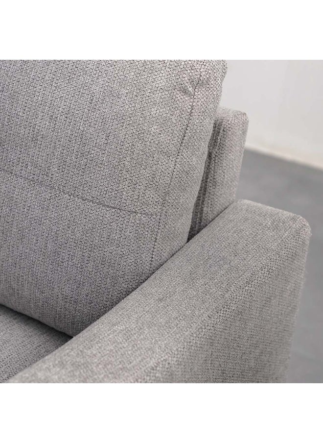 DANUBE HOME Supreme 2 Seater Fabric Sofa Modern Design Two Seat Sofas Comfortable Living Room Furniture L151Xw80Xh88Cm - Grey  - Image 4