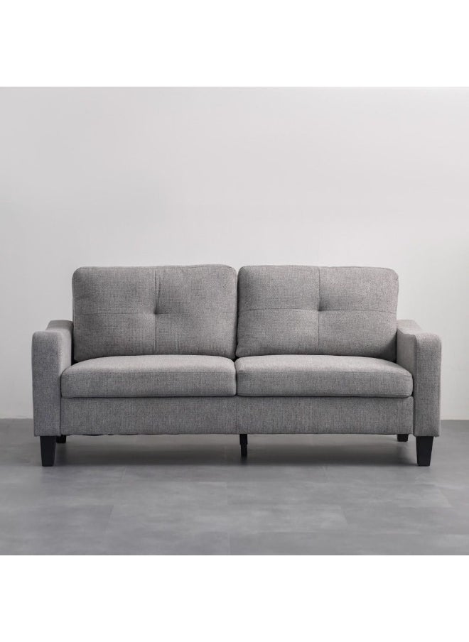 DANUBE HOME Supreme 2 Seater Fabric Sofa Modern Design Two Seat Sofas Comfortable Living Room Furniture L151Xw80Xh88Cm - Grey  - Image 5