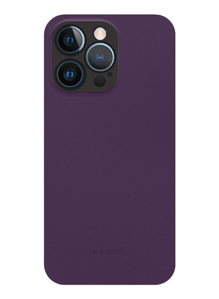 KZDOO iPhone 14 Pro Max Case Air Skin Series Ultra Slim Frosted Anti Slip Back Cover Full Coverage Camera Lens Protection 6.7 inch Purple - Image 1