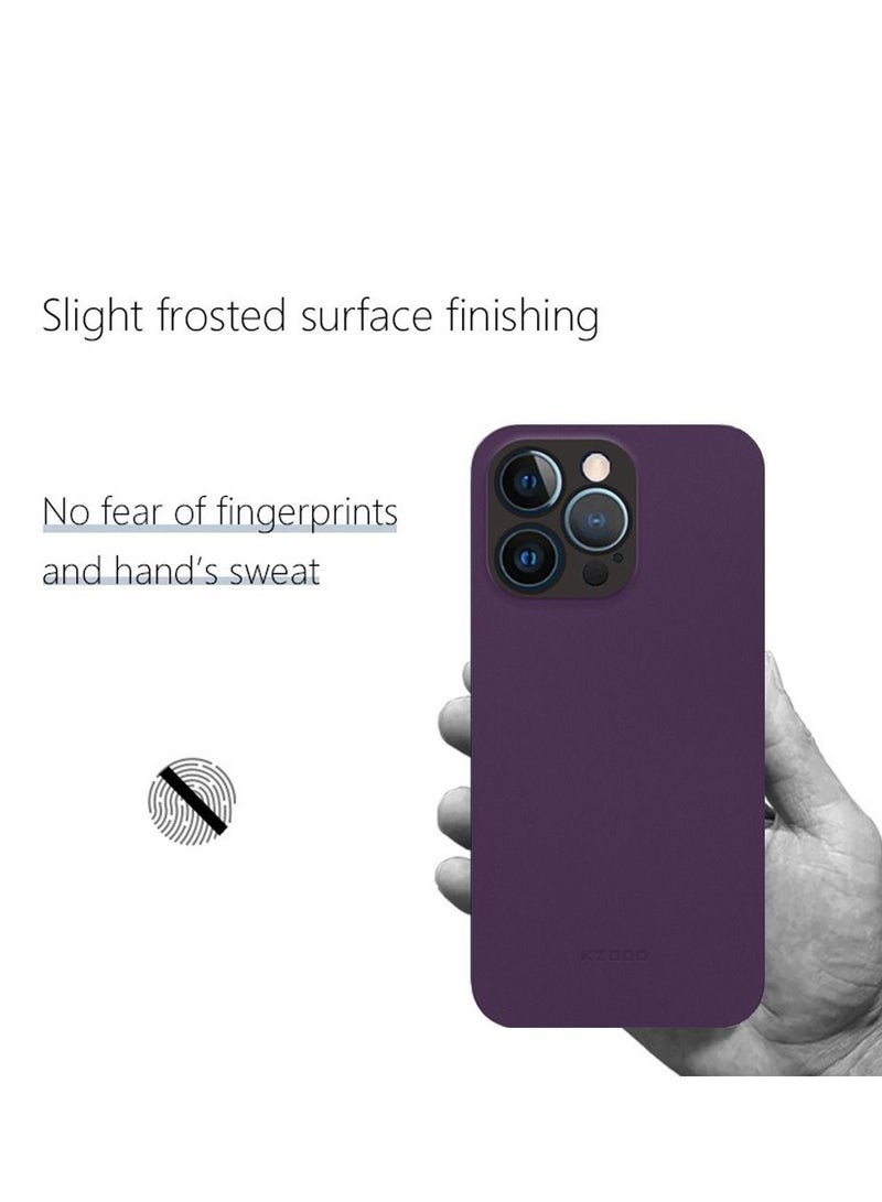 KZDOO iPhone 14 Pro Max Case Air Skin Series Ultra Slim Frosted Anti Slip Back Cover Full Coverage Camera Lens Protection 6.7 inch Purple - Image 5