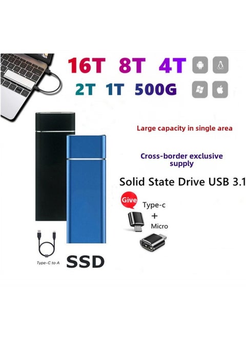 Mobile SSD Hard Disk Build-Capacity:10TB-Interface:Black (cost Performance)