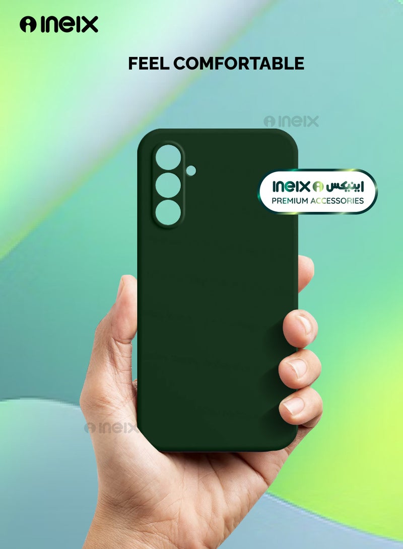 إينيكس جراب سيليكون فاخر مرن متوافق لهاتف سامسونج جالكسي ايه55 5 جي-أخضر - Image 3