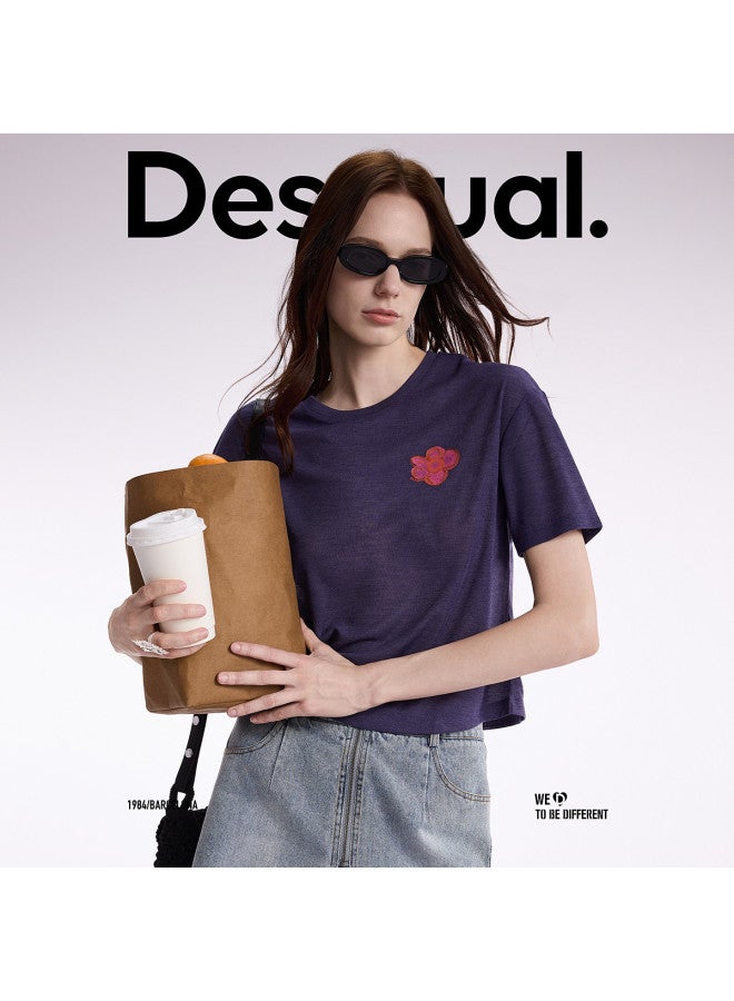DESIGUAL printed Oversized Drop-shoulder Women's T-shirt - Image 3
