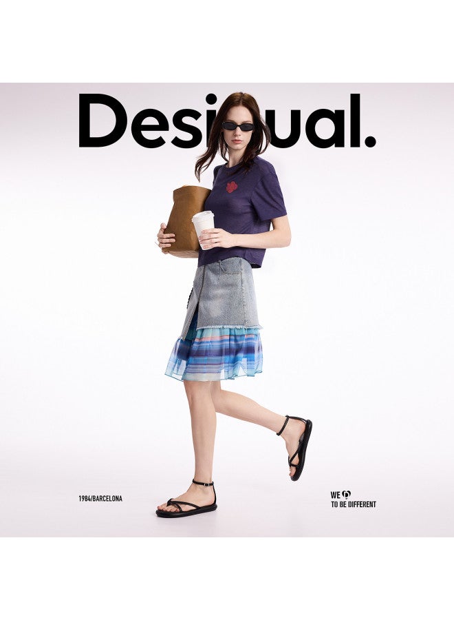 DESIGUAL printed Oversized Drop-shoulder Women's T-shirt - Image 2