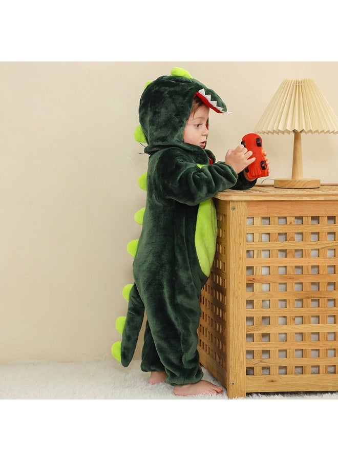 Kids Dino Onesie Party Costume, Kids Animal coverall, Costume Kids Pajamas，High quality flannel, soft and comfortable, with elastic mouth design to prevent air leakage - Image 5
