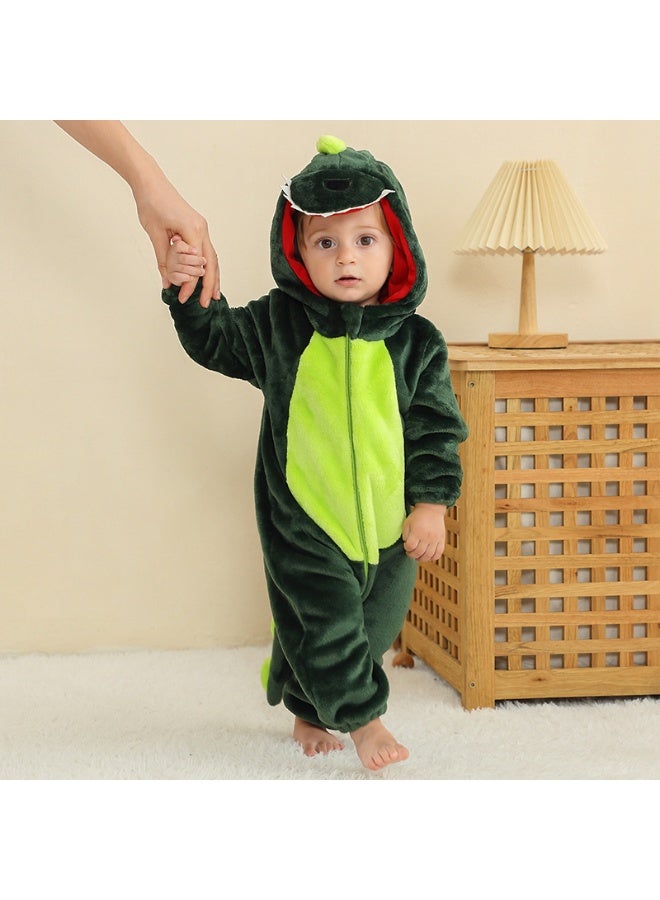 Kids Dino Onesie Party Costume, Kids Animal coverall, Costume Kids Pajamas，High quality flannel, soft and comfortable, with elastic mouth design to prevent air leakage - Image 4