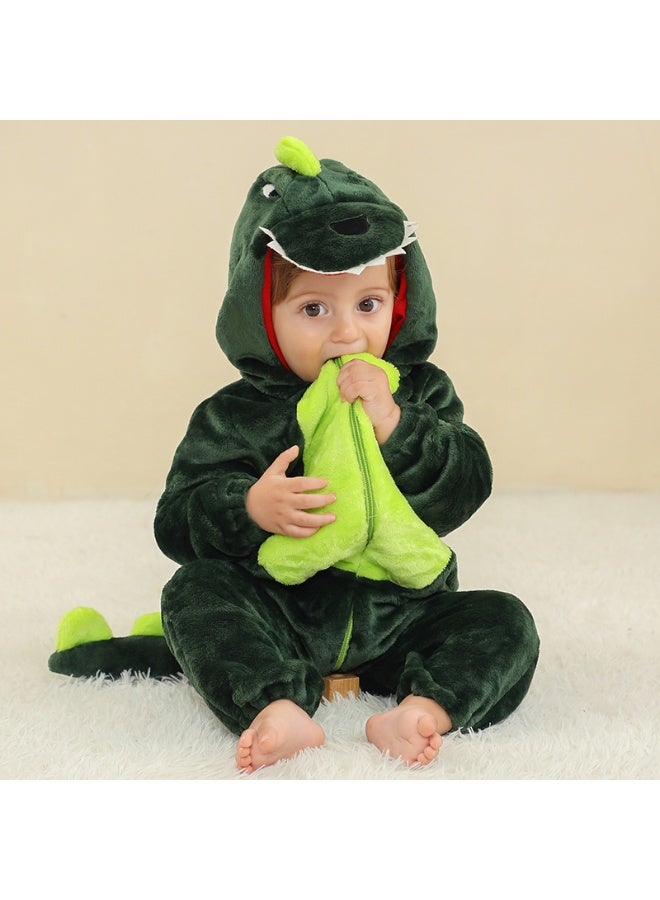 Kids Dino Onesie Party Costume, Kids Animal coverall, Costume Kids Pajamas，High quality flannel, soft and comfortable, with elastic mouth design to prevent air leakage - Image 2