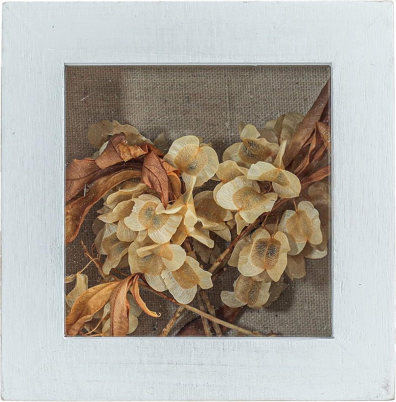 Freezing point Shadow Box Frame 5x5 Shadow Boxes Display Case with Linen Back Memorabilia Awards Medals Bouquet Photos Picture Badge Wedding Memory Box for Keepsakes Small Pin Board White - Image 2