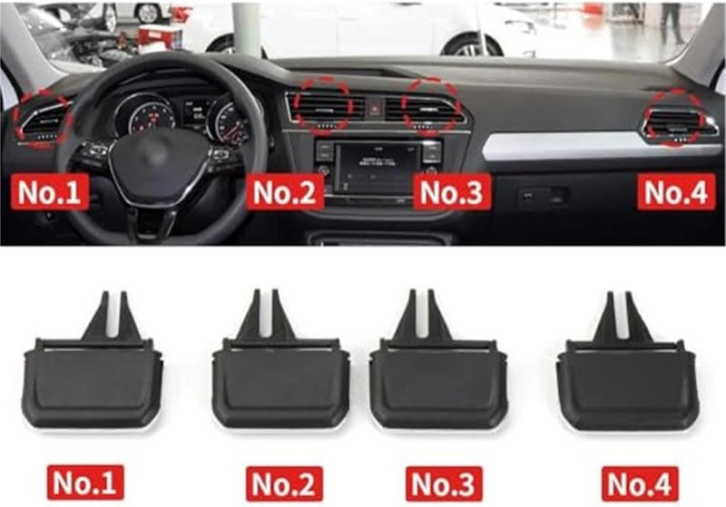 QASULER Dashboard Air Vent Clip for VW Tiguan 2017-2021 - Image 2
