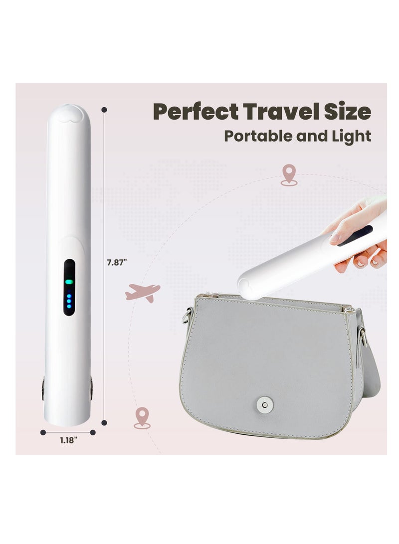 Zikra Cordless Hair Straightener Portable Mini Straightener and Curler for All Hairstyles with USB Rechargeable Hair Anti-Scald 3-Level Adjust Temp - Image 4