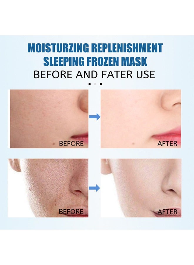 OUHOE Moisturzing Replenishment Sleeping Frozen Mask,Hydrating and Moisturizing Sleeping Jelly Mask Shrinks Pores Rejuvenates Brightens Skin Refreshes and Moisturizes 100g - Image 3