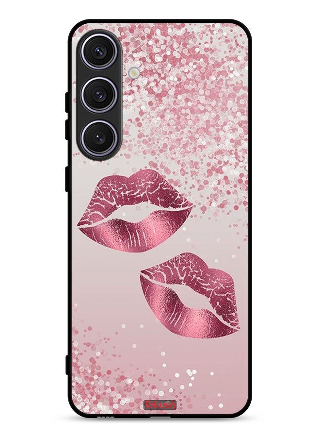 Tolwak Samsung Galaxy S24 5G Protective Case Cover Glitter Lips - Image 1