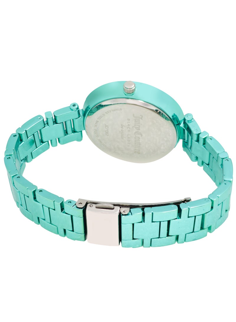 جوسي كوتور ساعة جوسي كوتور للنساء بمينا خضراء وسوار من الفولاذ المقاوم للصدأ باللون الأخضر - Image 3