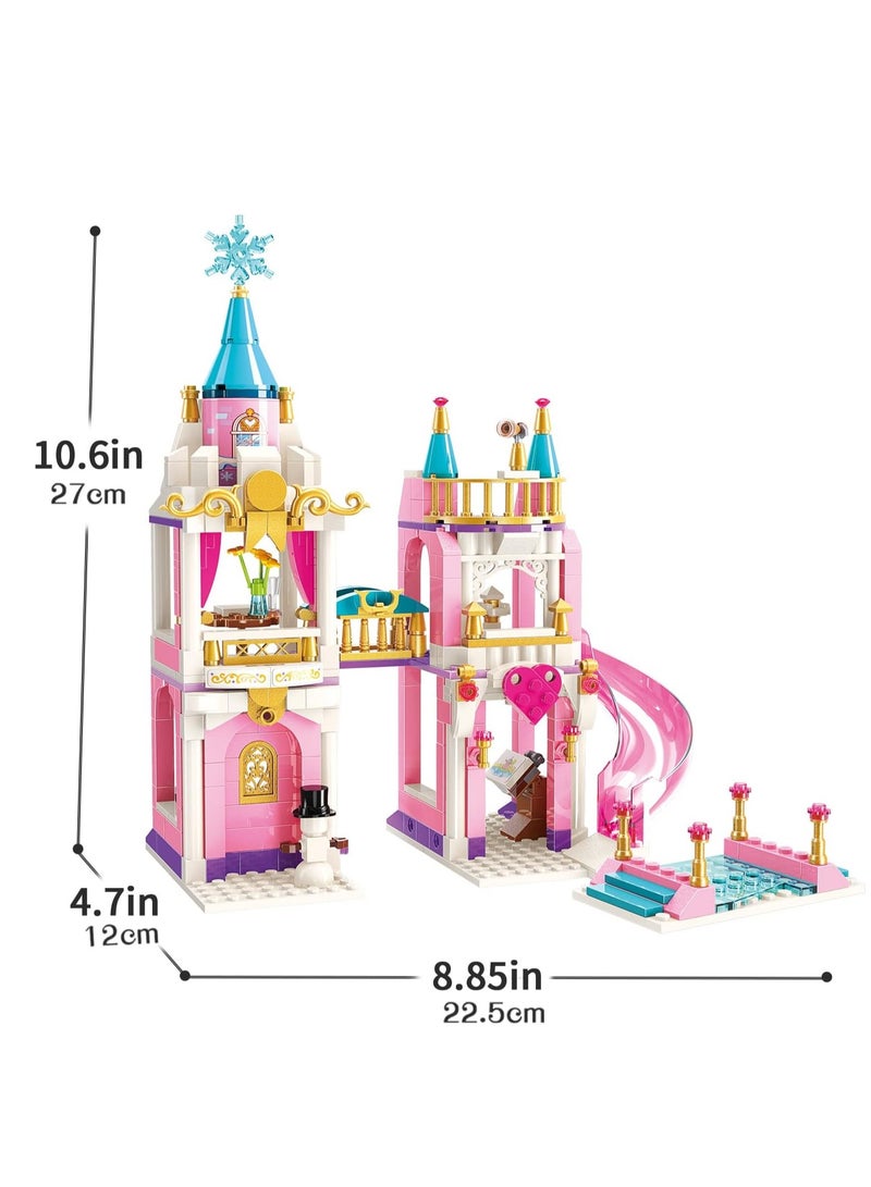 Qman Qman Snowflake Overlooking House (405 PCS) - Magical Snowy House Building Set for Kids and Creative Play - Image 3
