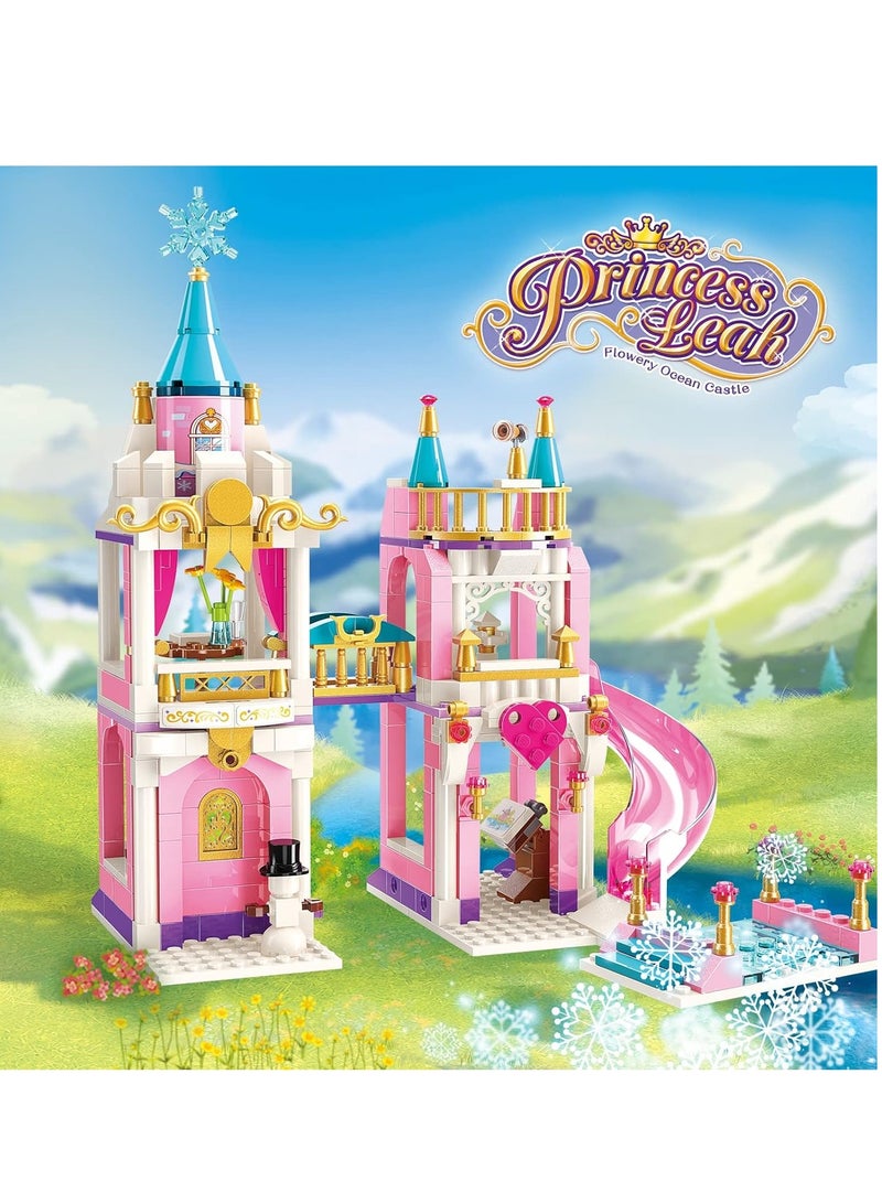 Qman Qman Snowflake Overlooking House (405 PCS) - Magical Snowy House Building Set for Kids and Creative Play - Image 1