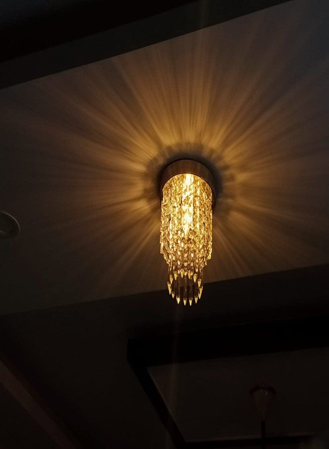 LIGHT WAVE Crystal Chandelier 8" Ceiling Lights Decorative Pendants Fixture for Living Room, Bedroom, Hall, Hotel, Bar, Resort - Image 3