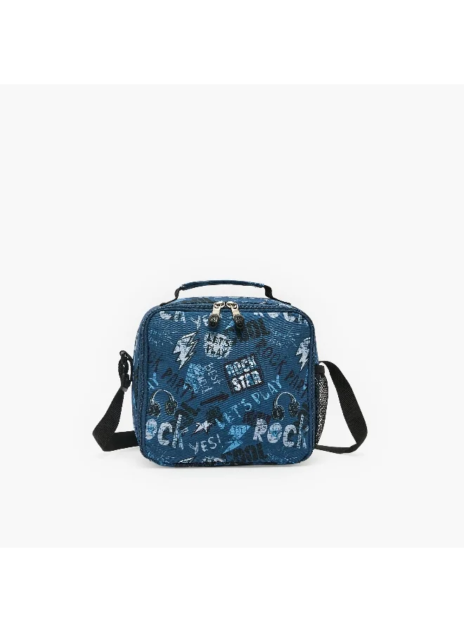 St.Right Lunch Bag-Graffiti-1 Cmprt- (Polyester) Blue \ 21X11X22