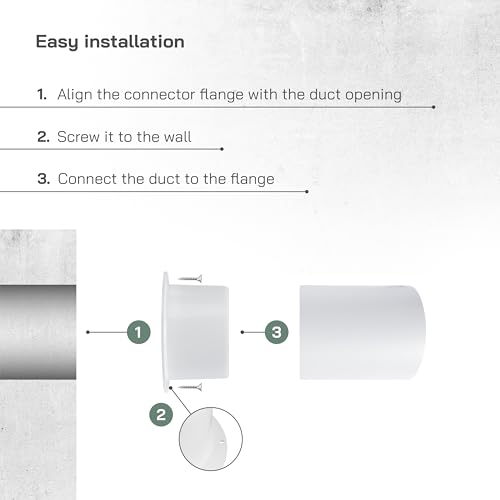 Vent Systems 4" Inch Air Vent Duct Connector Flange Straight Ventilation Pipe Plastic Ducting Connector Plate For Cooling Heating Ventilation System HVAC 4" Inches - Image 4