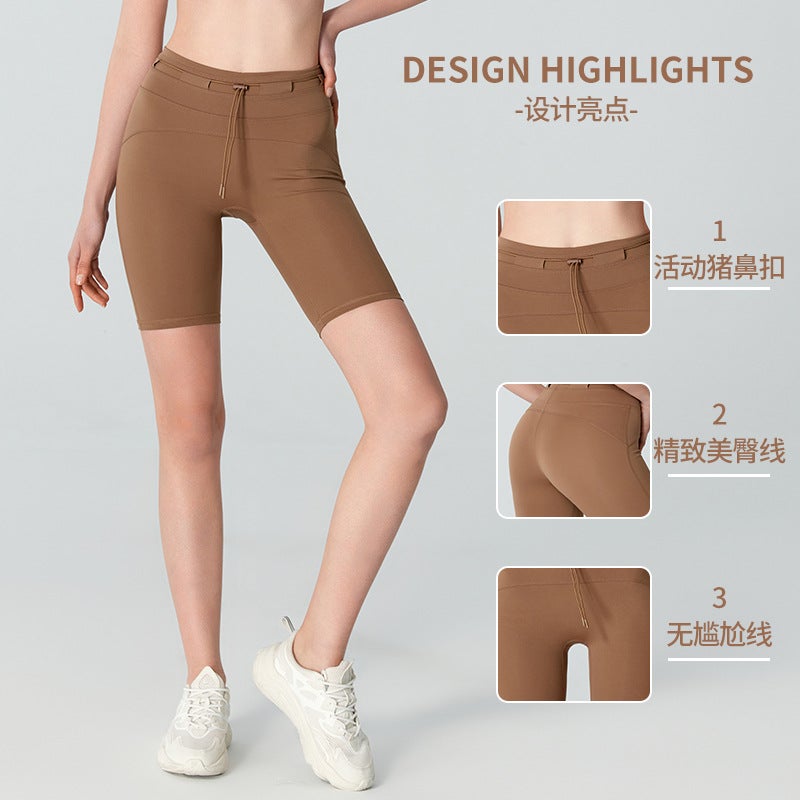 Spring And Yoga Shorts Women'S Hip-Lift Abdominal Outdoor Breathable Sports Pants Slim-Fit Slimming Cycling Shorts - Image 3